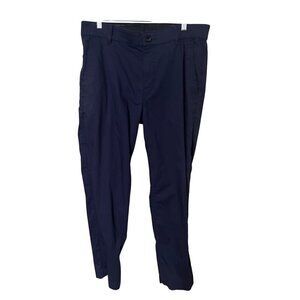 Nike Mens Navy Blue Casual Pants Sz 34 X 30 Cotton & Polyester Blend